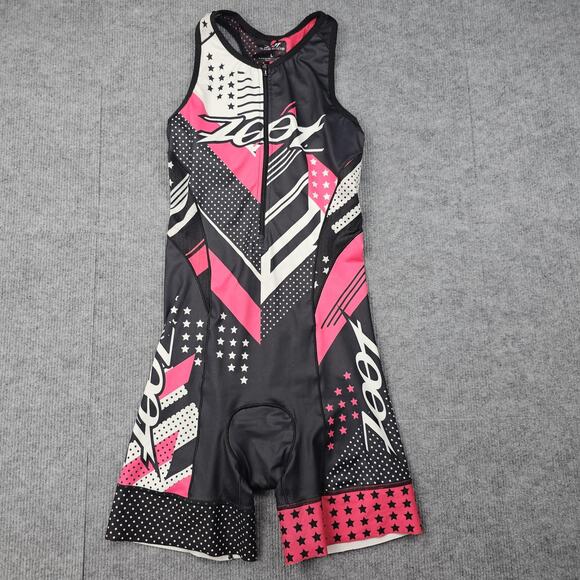 Zoot Tri Racesuit Womens Large Triathlon One Piece Sleeveless Zip Aero Team - Picture 1 of 11